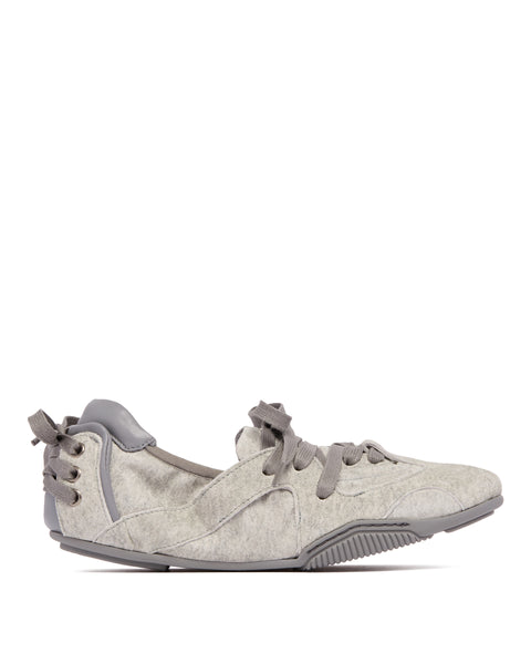 Gray Leather Lace-Up Shoes | ACNE STUDIOS - Antonia