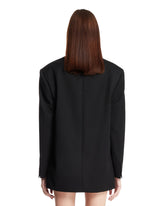 Black Oversized Wool Jacket | PDP | Antonia