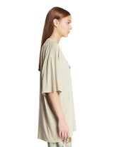 Beige Cotton Logo T-Shirt | PDP | Antonia