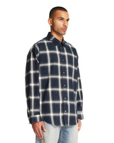 Blue Checkered Cotton Shirt | PDP | Antonia