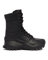 Adidas Originals x Willy Chavarria Black Forum Boot Mid Sneakers | PDP | Antonia