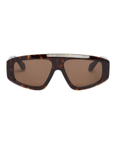 Brown Aviator Mask Sunglasses | PDP | Antonia