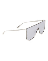 Silver Metal Shield Sunglasses | PDP | Antonia