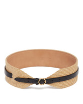 Beige and Black Double Wide Belt - Women's belts | PLP | Antonia