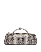 Snake-Print Le Teckel Leather Clutch | PDP | Antonia