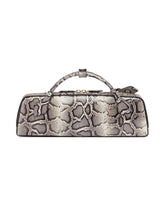 Snake-Print Le Teckel Leather Clutch | PDP | Antonia