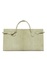 Green Le Teckel Snake Print Leather Tote Bag | PDP | Antonia