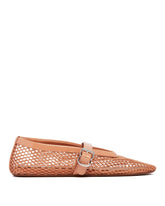 Beige Mesh Flat Ballerinas - Women's shoes | PLP | Antonia