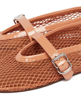 Beige Mesh Flat Ballerinas | PDP | Antonia