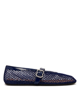 Blue Mesh Flat Ballerinas | PDP | Antonia