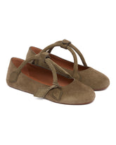 Green Le Teckel Suede Flats - Women's flats | PLP | Antonia