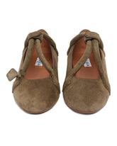 Green Le Teckel Suede Flats | PDP | Antonia