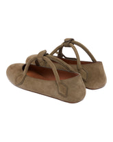 Green Le Teckel Suede Flats | PDP | Antonia