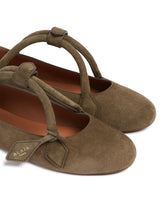 Green Le Teckel Suede Flats | PDP | Antonia