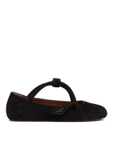 Black Le Teckel Suede Ballerinas - Women's flats | PLP | Antonia