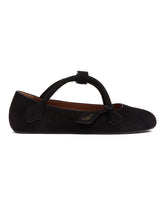 Black Le Teckel Suede Ballerinas | PDP | Antonia