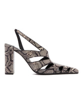 Snake-Print Slingback Pumps | PDP | Antonia