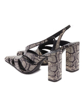 Snake-Print Slingback Pumps | PDP | Antonia