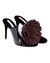 Purple Asymmetric Flower Sandals | PDP | Antonia