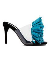 Blue Flower Asymmetric Sandals | PDP | Antonia