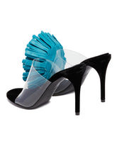 Blue Flower Asymmetric Sandals | PDP | Antonia