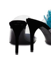 Blue Flower Asymmetric Sandals | PDP | Antonia