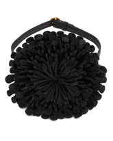 Black Leather Flower Choker | PDP | Antonia