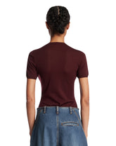 Burgundy Wool and Silk Bodysuit | PDP | Antonia