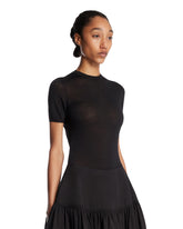 Black Wool and Silk Bodysuit | PDP | Antonia