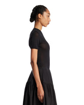 Black Wool and Silk Bodysuit | PDP | Antonia