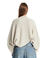 Beige Asymmetric Sweater | PDP | Antonia