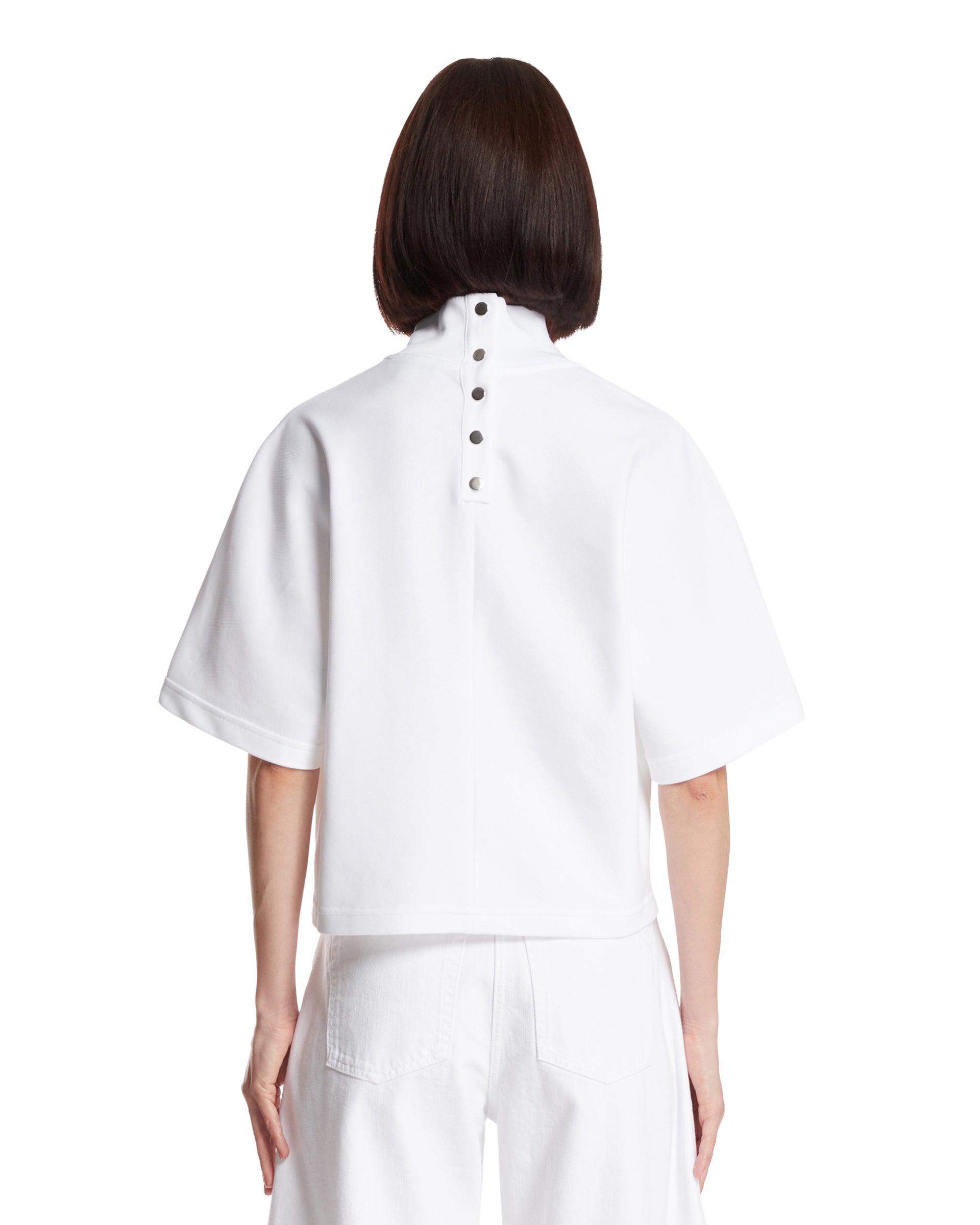 White High-Neck Top | ALAIA - Antonia
