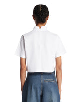 White Cotton Jersey Cropped T-Shirt | PDP | Antonia