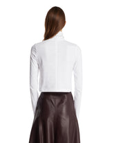 T-Shirt Con Collo Plissettato Bianca | PDP | Antonia