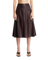 Purple Leather Skirt with Slit - Women's skirts | PLP | Antonia