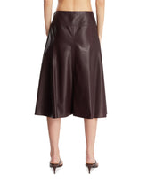 Purple Leather Skirt with Slit | PDP | Antonia