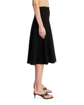 Black Flared Cashmere Knit Skirt | PDP | Antonia