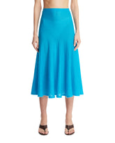Light Blue Flared Cashmere Knit Skirt - Women's skirts | PLP | Antonia