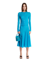 Light Blue Flared Cashmere Knit Skirt - Women's skirts | PLP | Antonia