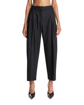 Gray Wool Gabardine Tailored Trousers | PDP | Antonia