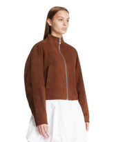 Giacca Arrotondata In Suede Marrone | PDP | Antonia