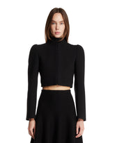 Giacca A Collo Alto In Lana Nera - GIACCHE DONNA | PLP | Antonia