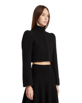 Giacca A Collo Alto In Lana Nera | PDP | Antonia