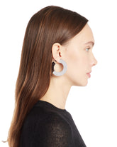 Silver Small Blade Hoop Earrings - Women's jewelry | PLP | Antonia