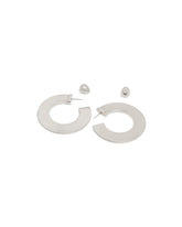Silver Small Blade Hoop Earrings | PDP | Antonia