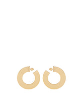 Golden Small Blade Hoop Earrings - Women's jewelry | PLP | Antonia