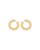 Golden Small Blade Hoop Earrings | PDP | Antonia