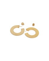 Golden Small Blade Hoop Earrings | PDP | Antonia