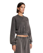 Gray Cotton Terry Cardigan | PDP | Antonia