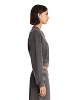 Gray Cotton Terry Cardigan | PDP | Antonia